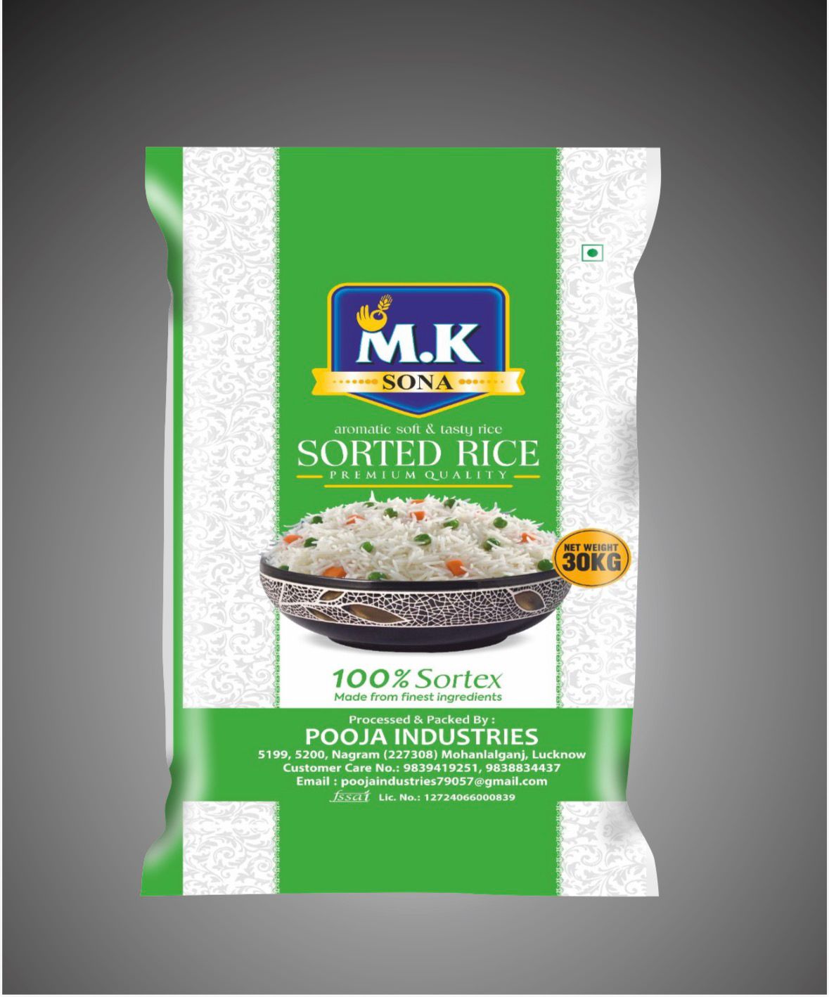 Steam Sona mansoori rice